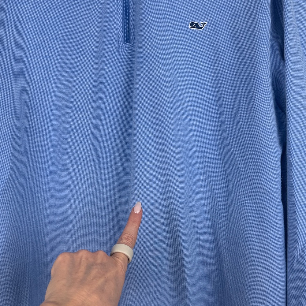 Vineyard Vines Men’s Blue Shep Shirt Quarter Zip Pullover Lightweight Size XL - Picture 5 of 11